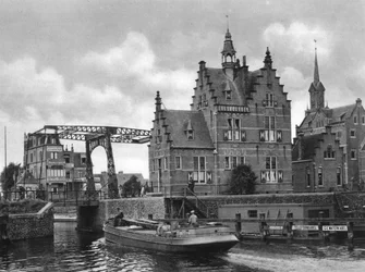 Där tsar Peter arbetade som skeppsbyggare, Zaandam, Nederländerna, c1934