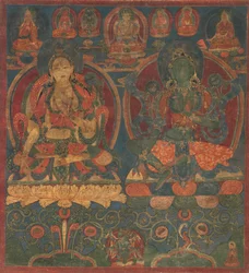 Vit Tara och Grön Tara, 1450-1500.