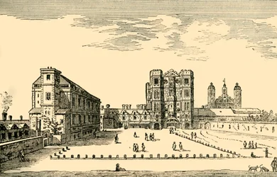 Whitehall omkring 1650, 1881.