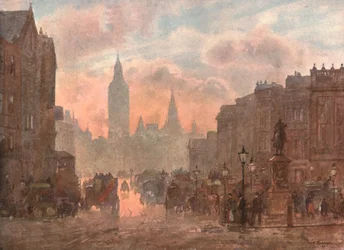 Whitehall från Charing Cross, c1899, c1900.