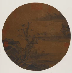 Vildgäss på väg ned till en sandbank, möjligen Ming-dynastin, 1368-1644.