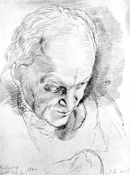 William Blake 1757-1827, engelsk mystiker, poet, målare och gravör, 1820