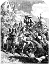 William III kommer in i Exeter