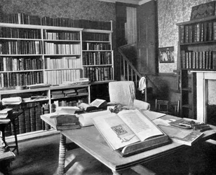William Morriss studie, Kelmscott Manor, Kelmscott, Oxfordshire, 1901