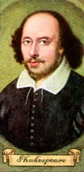 William Shakespeare, hämtat från en serie cigarettkort, 1935