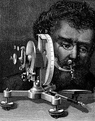 William Wollastons reflekterande goniometer för mätning av kristallers vinklar, 1874