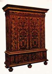 William och Mary Marquetry Cabinet, c1690, 1925