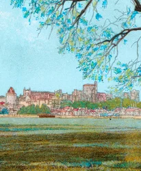 Windsor Castle från Themsen, c1902