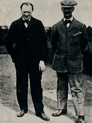 Winston Churchill och George Lambert, 1912, 1945.
