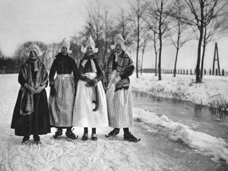 Winter, Volendam, Nederländerna, c1934