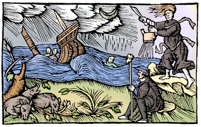 Häxa väcker storm, 1562