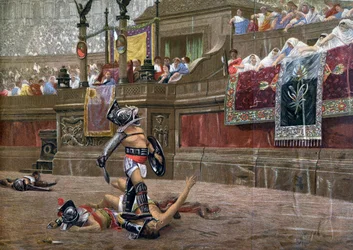 Med en vänd tumme, Pollice Verso, 1872