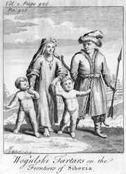 Wokulski-tatarer vid Sibiriens gränser, c1740