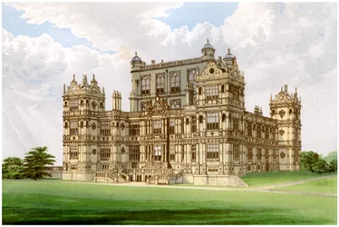 Wollaton Hall, Nottingham, Nottinghamshire, hem för Lord Middleton, c1880