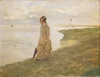 Kvinna vid havet, 1800-talet.