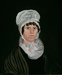 Kvinna i svart, 1820-40.