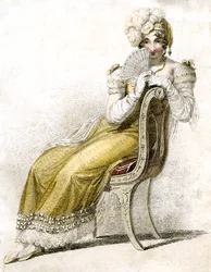 Kvinna med fläkt, c1750-1850