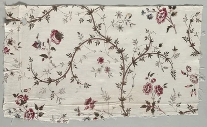 Träblocktryckt bomullsfragment, 1785.