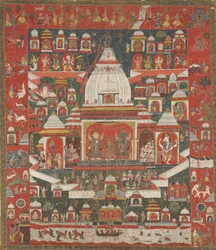 Tillbedjan av Lord Jagannatha i hans tempel i Puri, första hälften av 1700-talet.