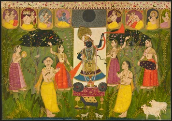 Tillbedjan av Shri Nathji, ca. 1700.