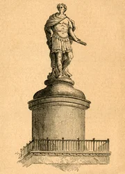 Wrens originaldesign för toppmötet av monumentet, 1897.