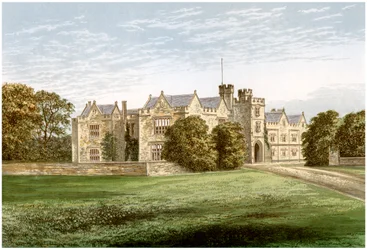 Wytham Abbey, Oxfordshire, hem för Earl of Abingdon, c1880