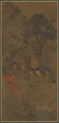 Xin Pi drar i kejsarens mantel, 1300-talet.