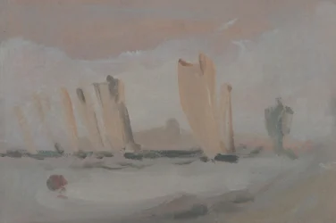 Yachtracing på Solent, ca. 1827.