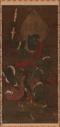 Yaksha Form av Vajrapani Blue Food, Kamakura Period, 13-14th Century.