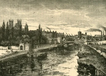 York, från Ouse, 1898.