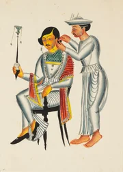 Unga bengaler med hål i öronen, c1845