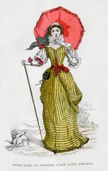 Ung kvinna i sommarmode, 1600-talet 1882-1884