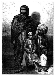 Zanzibar arabisk familj, c1890