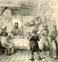 Zizim middag med stormästaren på Rhodos, 1890.