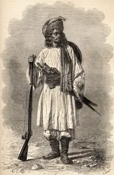 En afghansk soldat, illustration från 