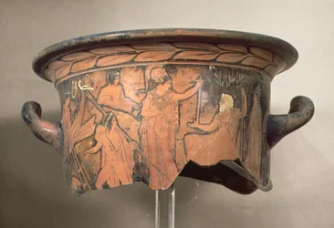 Svartfigur krater, 400-talet f.Kr. (fragment)