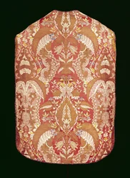 Chasuble, spetsmönstrat siden, franskt, c.1720