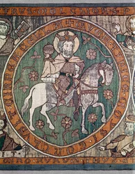 Broderad altarfront från Bambergs katedral, sydtyska, ca 1300
