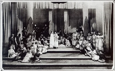 Första scenframförande i England av Händels Oratorio Semele. 1925