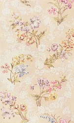 Blommönster med pioner, liljor och rosor för Spitalfields silke, av Anna Maria Garthwaite (1690-1763), 1744