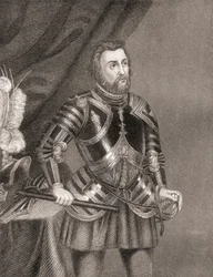 Hernán Cortés de Monroy y Pizarro, från History of The Conquest of Mexico, publicerad 1850