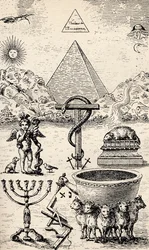 Symboler för höga grader, ur ”The Freemason” av Eugen Lennhoff, utgiven 1932
