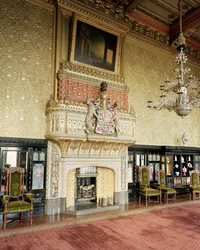Interiör av den venetianska salongen, Carlton Towers, Yorkshire