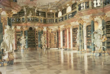 Bibliotekets interiör, färdig 1744