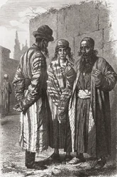 Judarna i Tasjkent, Uzbekistans huvudstad, illustration från 
