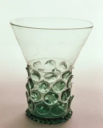 Krautstrunk Waldglas bägare, c.1600, gravyr daterad 1626