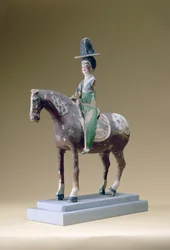 Lady rider, Astana, 700-talet (stuckatur)
