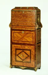 Louis XV fanerad secretaire cartonnier c.1740