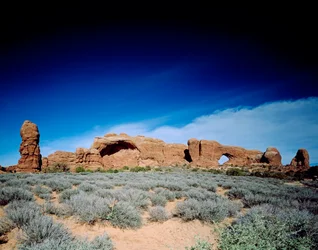 Norra fönstret och Park Avenue, Arches National Park, Utah (foto)