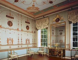 Osterley Park, The Etruscan Room, byggd av Robert Adam (1728-92) påbörjad 1761, Middlesex, Storbritannien